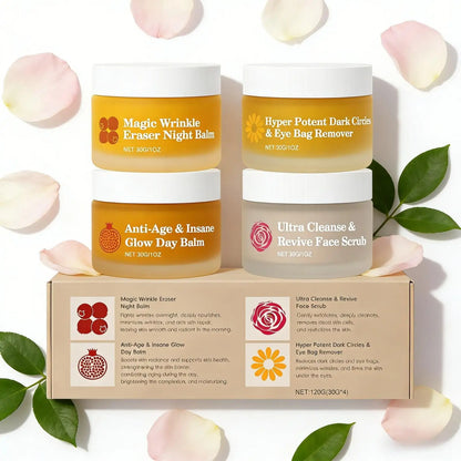 Night Day Cream for Face - Wrinkle Remover Instant Anti Dark Circles and Eye Bags Professional Facial Scrub for Glowing Skin 30g