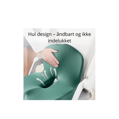 Ergonomisk sædehynde med integreret lændestøtte